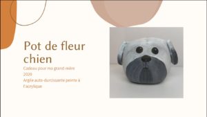 Pot de fleur chien