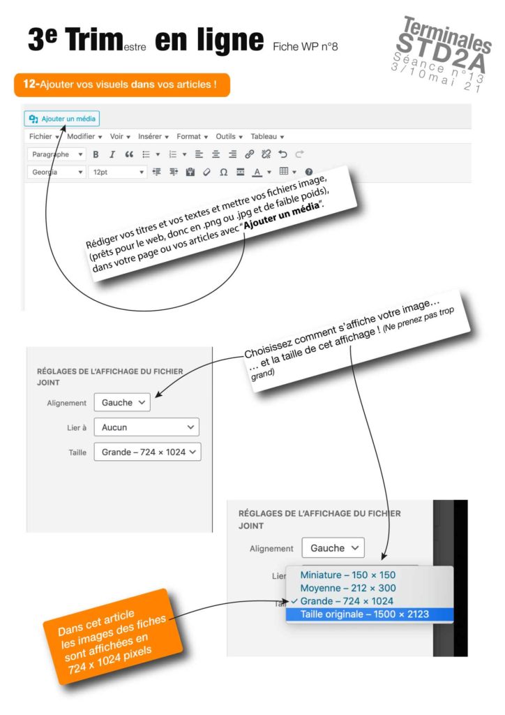 Fiche explicative sur l'ajout de visuels dans Média avant de les palcer dans ses articles (page2)