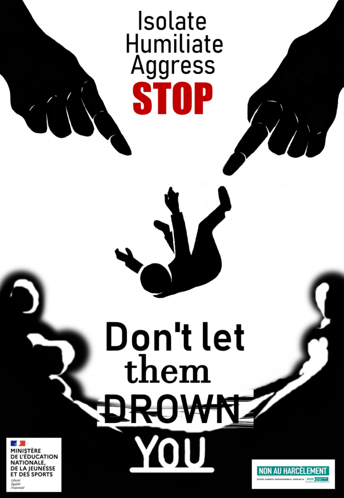 L'affiche contre le harcèlement : Don't let them drown you